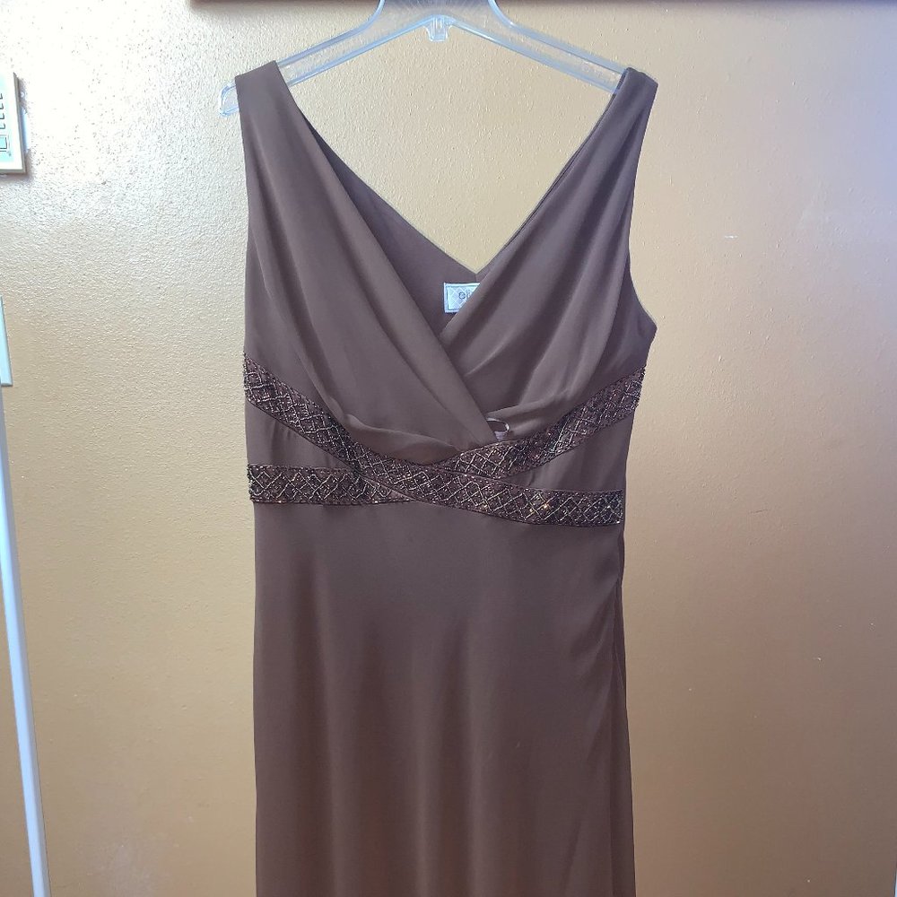 Brown Sleeveless Maxi Dress